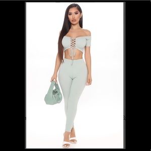 Simple Life Legging Set - Sage